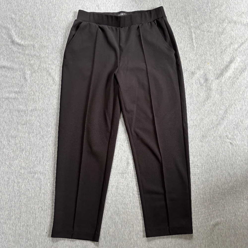 Ann Taylor LOFT Petites Small Petite SP Black Pants Slacks Elastic Waist EUC
